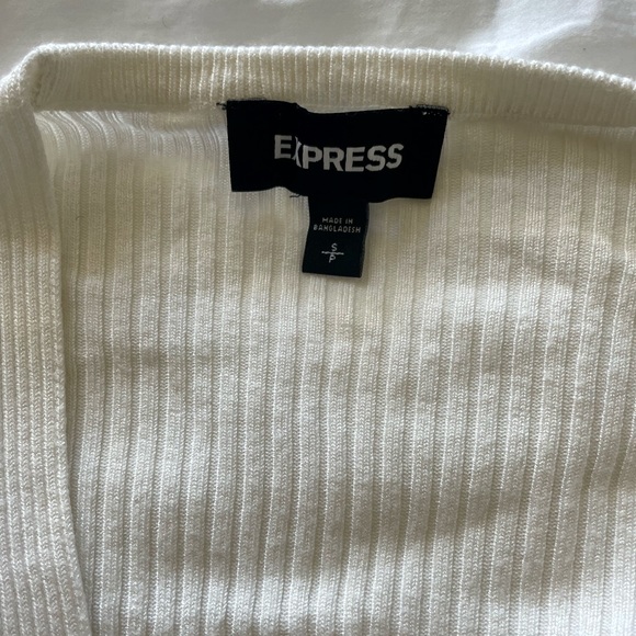 Express Ivory Wrap Sweater, size small - Picture 3 of 3
